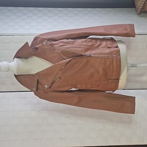 Forever21 Size M- Junior's Faux Brown Leather Jacket